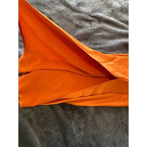 Banana Republic NWT Cowl-Neck Slip Dress in Satin Orange, Size XXS P, MSRP $110 - Picture 6 of 9